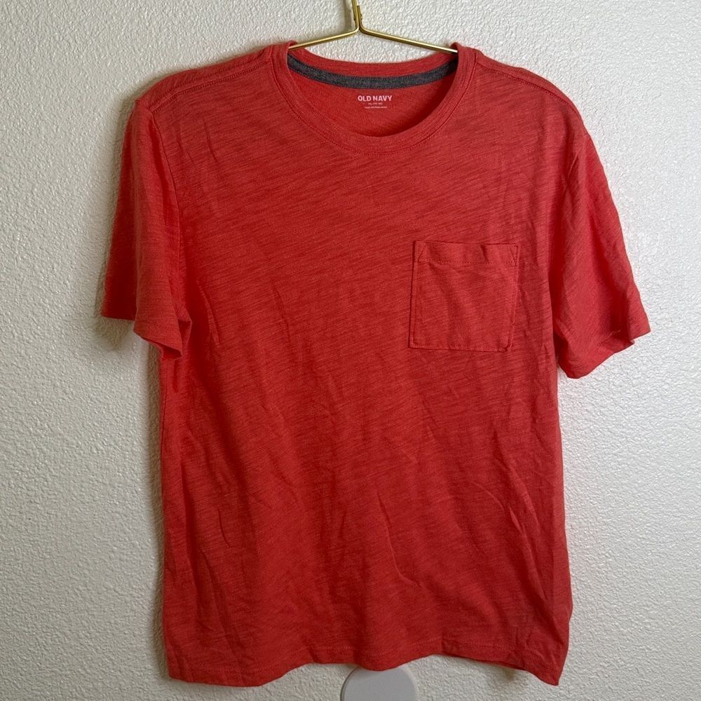 Old Navy Vibrant Red/orange  Pocket tee